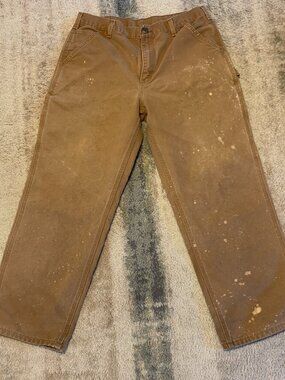 Carhartt Distressed B11 BRN 36x30 Original Dungaree Fit Pants